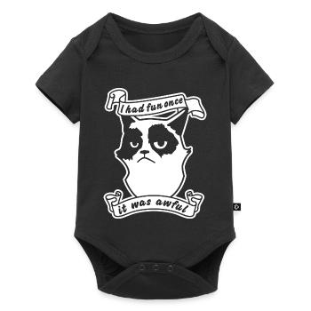 Mürrischer Kater – I Had Fun Once Katzenwitz - Body à manches courtes Premium Bébé - noir - Devant