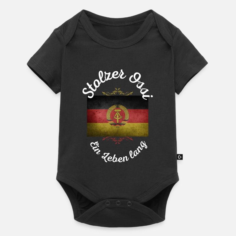 Fier Allemand de l’Est - Body à manches courtes Premium Bébé - noir