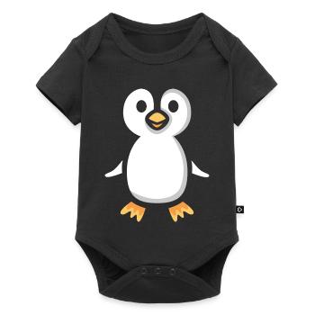 Cute Cartoon Penguin Illustration - Baby Premium short-sleeve bodysuit - black - Front