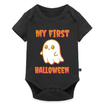 My First Halloween - Baby Ghost Haunted - Baby Premium short-sleeve bodysuit - black - Front