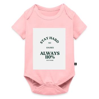 Devise 110 % fitness - Body à manches courtes Premium Bébé - rose - Devant