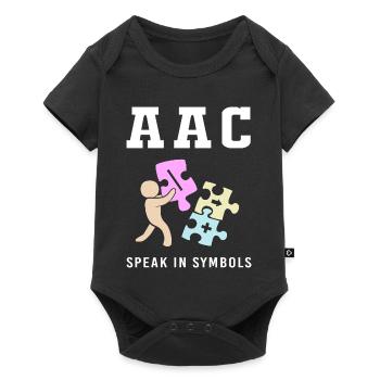 Communication AAC Langue des signes SLP - Body à manches courtes Premium Bébé - noir - Devant