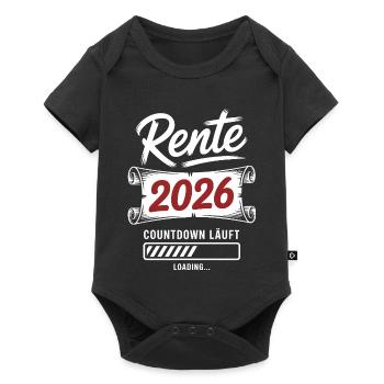 Rente2026 Countdown - Baby Premium Kurzarmbody - Schwarz - Vorne
