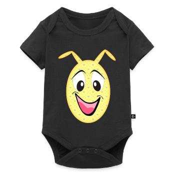 Yellow Heart Monster - Baby Premium short-sleeve bodysuit - black - Front
