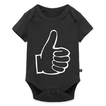 Plan du pouce levé - Body à manches courtes Premium Bébé - noir - Devant