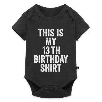 Cadeau 13e Anniversaire 13 ans - cadeau 13 ans - Body à manches courtes Premium Bébé - noir - Devant