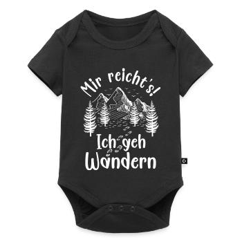 J’en ai assez, je vais faire de la randonnée, des randonneurs, des montagnes, des forêts - Body à manches courtes Premium Bébé - noir - Devant