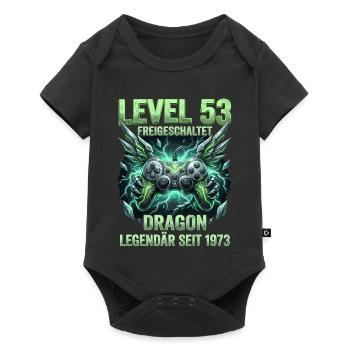 53rd Birthday Man Level 53 Gamer Funny Gift - Baby Premium short-sleeve bodysuit - black - Front
