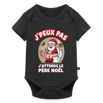 Noël 2025 Drôle Père Noël Mignon Cadeau - Baby Premium short-sleeve bodysuit - black - Front