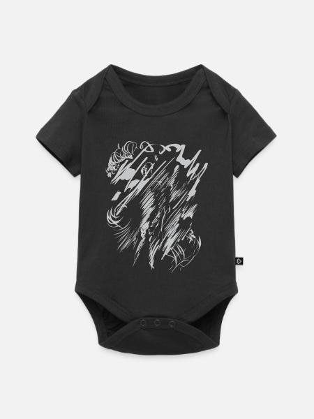 Hintergrund Abstrakte Kunst - Grau - Baby Premium Kurzarmbody - Schwarz