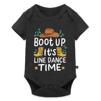 Boot Up It’s Line Dance Time Country Graphic - Body à manches courtes Premium Bébé - noir - Devant