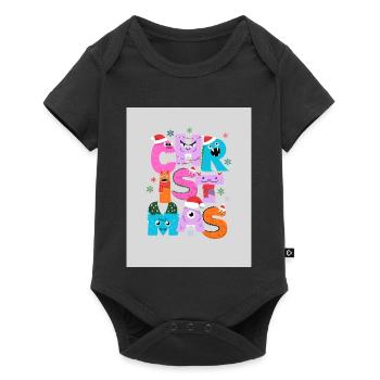 Funny Christmas Monsters - Baby Premium short-sleeve bodysuit - black - Front