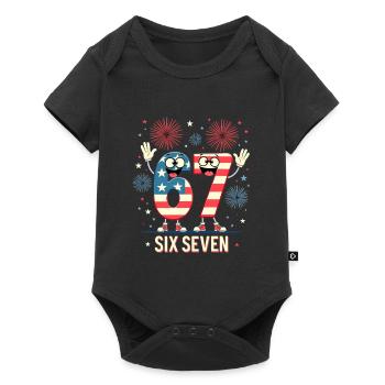 US Flag 67 Memes Six Seven - Baby Premium short-sleeve bodysuit - black - Front