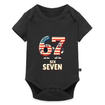 US Flag 67 Memes Six Seven - Baby Premium short-sleeve bodysuit - black - Front