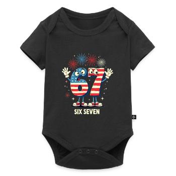 US Flag 67 Memes Six Seven - Baby Premium short-sleeve bodysuit - black - Front
