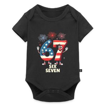 US Flag 67 Memes Six Seven - Baby Premium short-sleeve bodysuit - black - Front