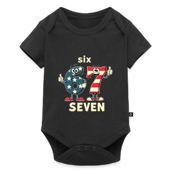 US Flag 67 Memes Six Seven - Baby Premium short-sleeve bodysuit - black - Front