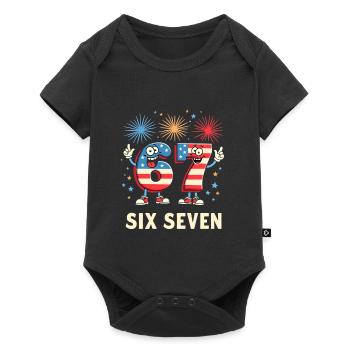 US Flag 67 Memes Six Seven - Baby Premium short-sleeve bodysuit - black - Front