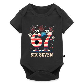 US Flag 67 Memes Six Seven - Baby Premium short-sleeve bodysuit - black - Front