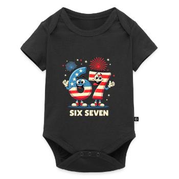 US Flag 67 Memes Six Seven - Baby Premium short-sleeve bodysuit - black - Front