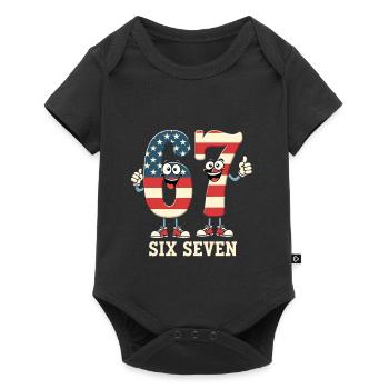 US Flag 67 Memes Six Seven - Baby Premium short-sleeve bodysuit - black - Front