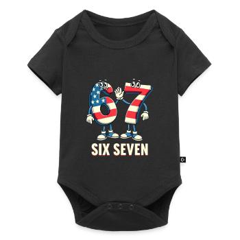 US Flag 67 Memes Six Seven - Baby Premium short-sleeve bodysuit - black - Front