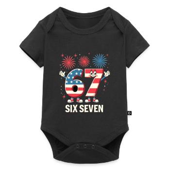 US Flag 67 Memes Six Seven - Baby Premium short-sleeve bodysuit - black - Front