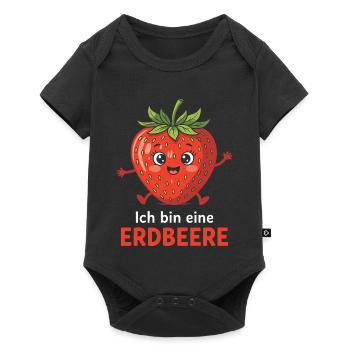 Costume de fraise Fruits Fruits sucrés Carnaval Vegan - Body à manches courtes Premium Bébé - noir - Devant