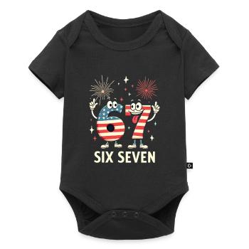 US Flag 67 Memes Six Seven - Baby Premium short-sleeve bodysuit - black - Front