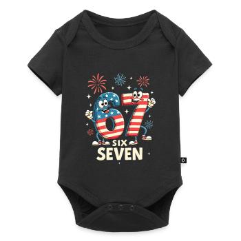 US Flag 67 Memes Six Seven - Baby Premium short-sleeve bodysuit - black - Front