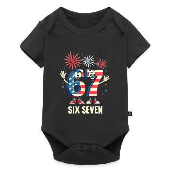 US Flag 67 Memes Six Seven - Baby Premium short-sleeve bodysuit - black - Front