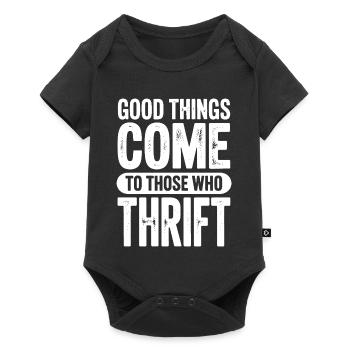 Good Things Come Thrift Tee - Baby Premium short-sleeve bodysuit - black - Front