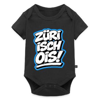 Zueri isch ois Graffiti - Baby Premium Kurzarmbody - Schwarz - Vorne