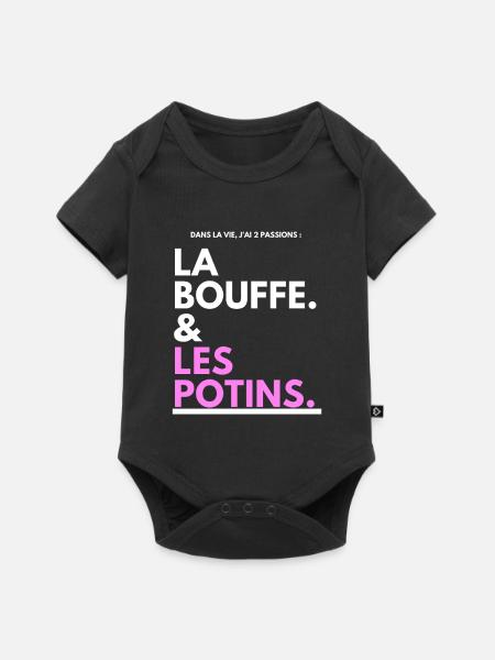 Klatsch Tippfehler Schwarz Pink - Baby Premium Kurzarmbody - Schwarz