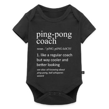 Ping-Pong Coach Definition Funny Table Tennis - Baby Premium short-sleeve bodysuit - black - Front