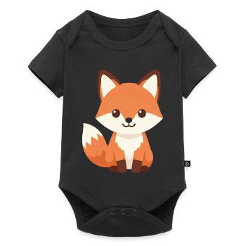 Fuchs - Baby Premium Kurzarmbody - Schwarz - Vorne