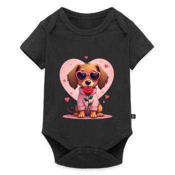 Dackel teckel teckel tekel - Body à manches courtes Premium Bébé - noir - Devant