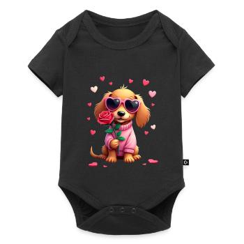 Dackel teckel teckel tekel - Body à manches courtes Premium Bébé - noir - Devant