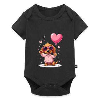 Dackel teckel teckel tekel - Body à manches courtes Premium Bébé - noir - Devant