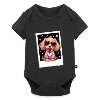 Dackel teckel teckel tekel - Body à manches courtes Premium Bébé - noir - Devant