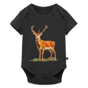 Cerf - Body à manches courtes Premium Bébé - noir - Devant