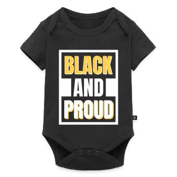 Black and Proud Bold Minimalist Design - Baby Premium Kurzarmbody - Schwarz - Vorne
