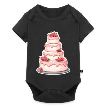 Cake Wedding - Baby Premium short-sleeve bodysuit - black - Front