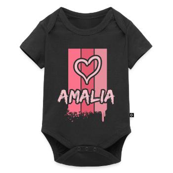 Cadeau pour Amalia - Body à manches courtes Premium Bébé - noir - Devant