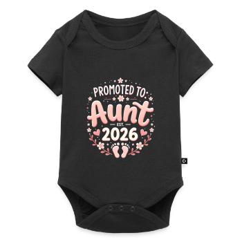 Aunt 2026 Aunt 2026 Promoted to Aunt 2026 - Baby Premium short-sleeve bodysuit - black - Front