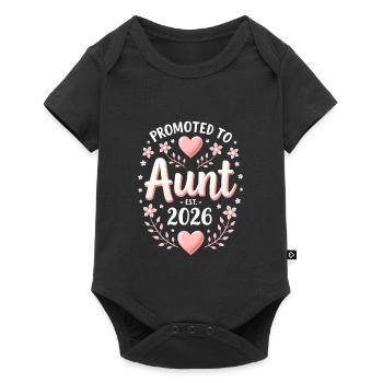 Aunt 2026 Aunt 2026 Promoted to Aunt 2026 - Baby Premium short-sleeve bodysuit - black - Front