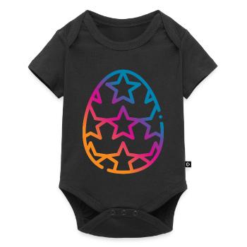 Colorful Easter Egg Easter - Baby Premium short-sleeve bodysuit - black - Front