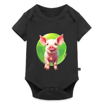 A piggy - Baby Premium short-sleeve bodysuit - black - Front