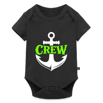 Neon Anchor Crew Motif - Baby Premium short-sleeve bodysuit - black - Front