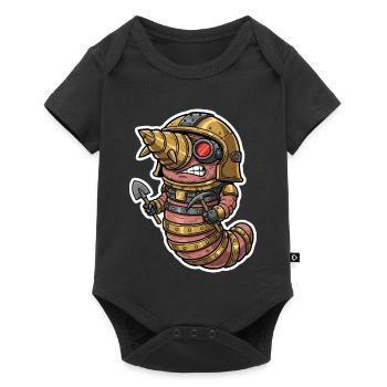 Steampunk Earthworm Drilling and Miner - Baby Premium short-sleeve bodysuit - black - Front
